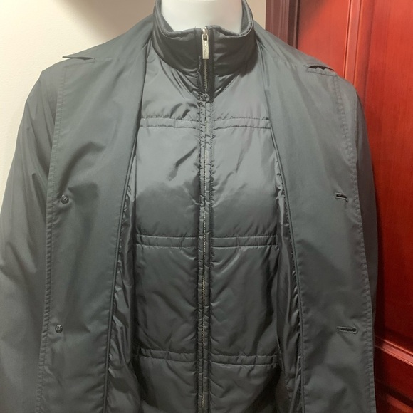 ๐HP๐ Cole Haan Black Dickey Insert Trench Coat size M - Picture 5 of 10